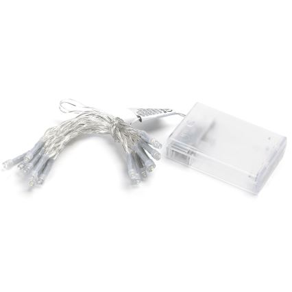 Aigostar - Fio de luzes de Natal LED 20xLED/3xAA 2,3 m branco quente