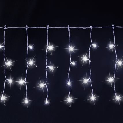 Aigostar - Fio de luzes de Natal LED para exterior 200 LEDs 8x0,4 m IP44 branco frio