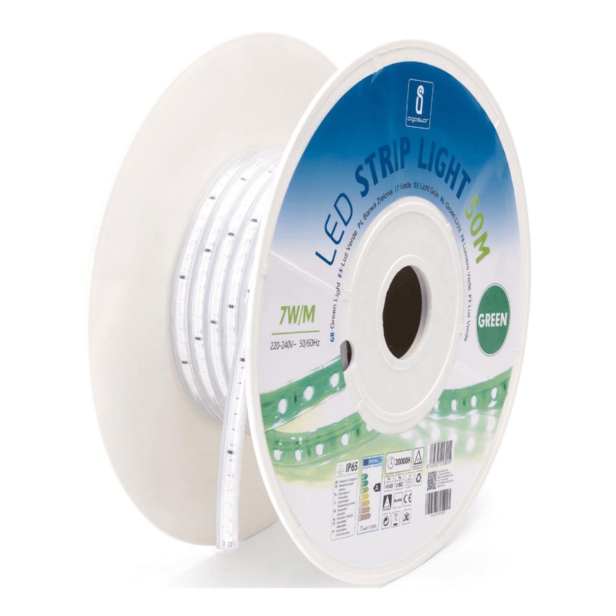 Aigostar - Fita LED/350W/230V 50m verde IP65