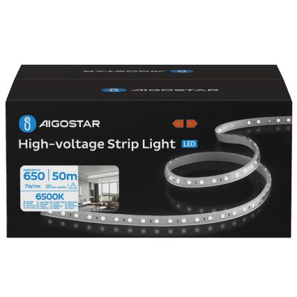 Aigostar - Fita LED para exterior 50m LED/350W/230V 6500K IP65