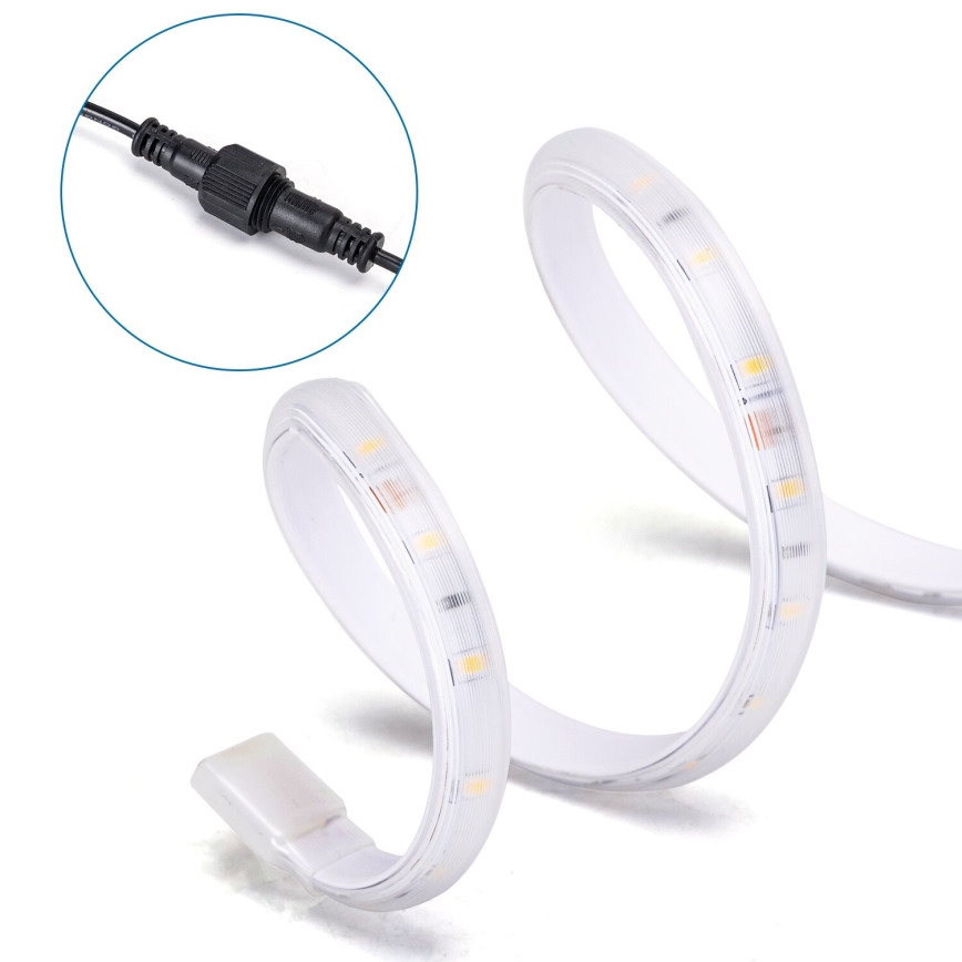 Aigostar - Fita LED solar dimerizável LED/20W/3,2V 20 m 6500K IP65 + controlo remoto
