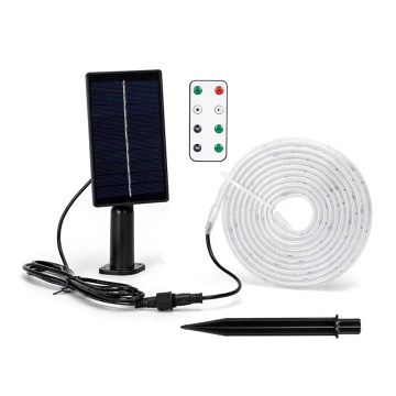 Aigostar - Fita LED solar regulável LED/1,6W/3,2V 3 m 2700K IP65 1800 mAh + comando à distância
