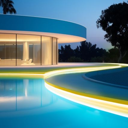 Aigostar - Fita LED solar regulável LED/20W/3,2V 20 m 6500K IP65 + controlo remoto