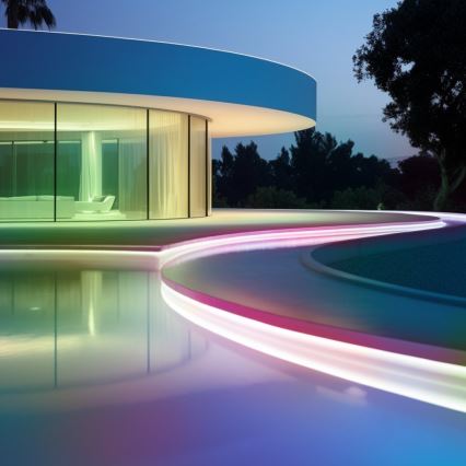 Aigostar - Fita solar LED RGB regulável LED/10W/3,2V 10 m IP65 8000 mAh + controlo remoto