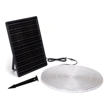 Aigostar - Fita solar LED RGB regulável LED/20W/3,2V 20 m IP65 20000 mAh + controlo remoto