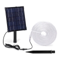 Aigostar -  Fita solar LED RGB regulável LED/5W/3,2V 5+2m IP65 4000 mAh + comando