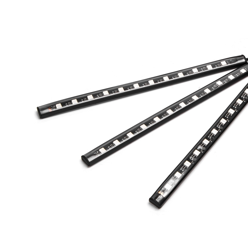 Aigostar - Fitas LED RGB reguláveis para automóvel LED/4,5W/5V + comando remoto