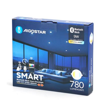 Aigostar - Foco de encastrar LED com regulação MESH LED/9W/230V 2700-6500K diâmetro 14,5 cm