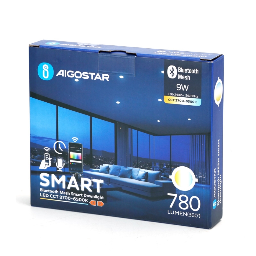 Aigostar - Foco de encastrar LED com regulação MESH LED/9W/230V 2700-6500K diâmetro 14,5 cm