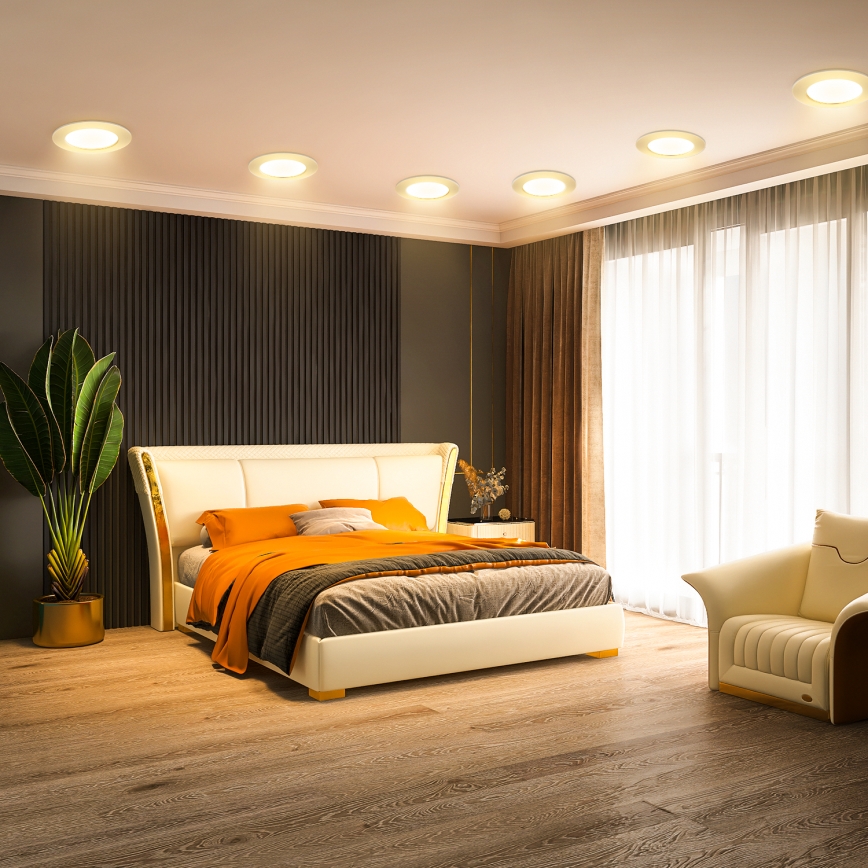 Aigostar - Foco de encastrar LED LED/9W/230V 3000K diâmetro 11,8 cm branco