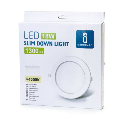 Aigostar - Foco de encastrar LED ULTRATHIN LED/18W/230V 4000K branco