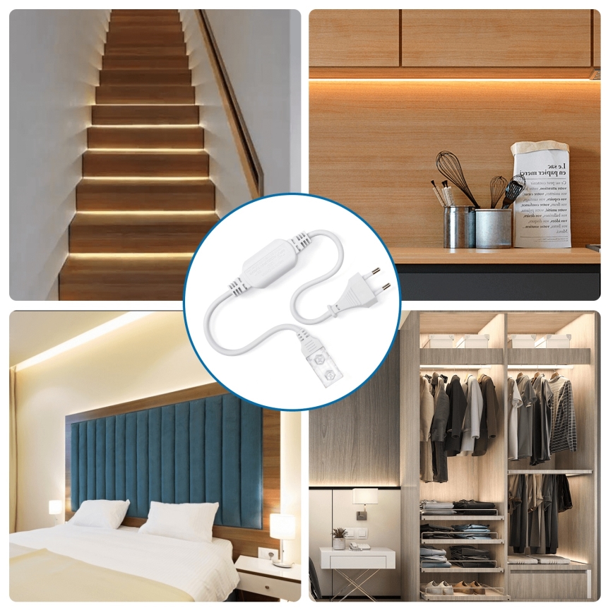 Aigostar - Fonte de alimentação para fitas LED 10 mm, 600W/230V, branca