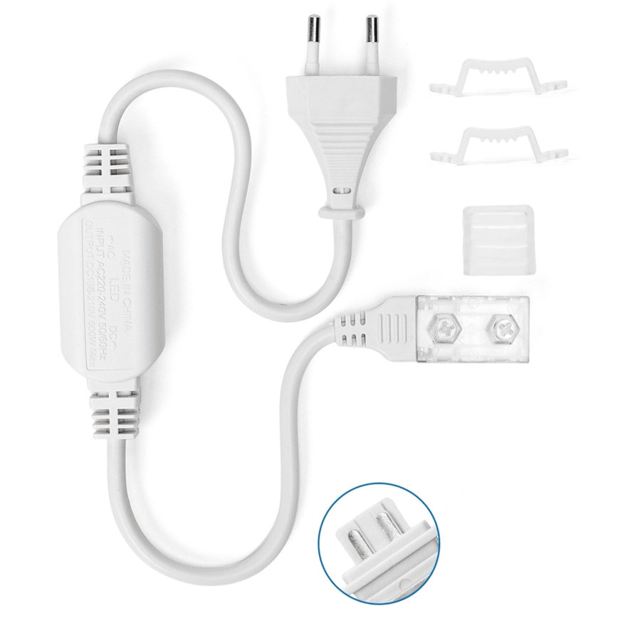 Aigostar - Fonte de alimentação para fitas LED 10 mm, 600W/230V, branca