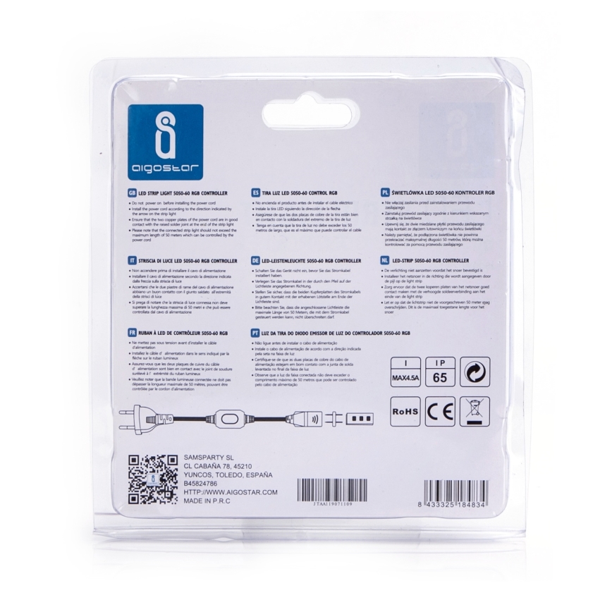 Aigostar - Fonte de alimentação para fitas LED 1000W/230V branca