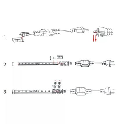 Aigostar - Fonte de alimentação para fitas LED de 8 mm, 600 W/230 V, branca