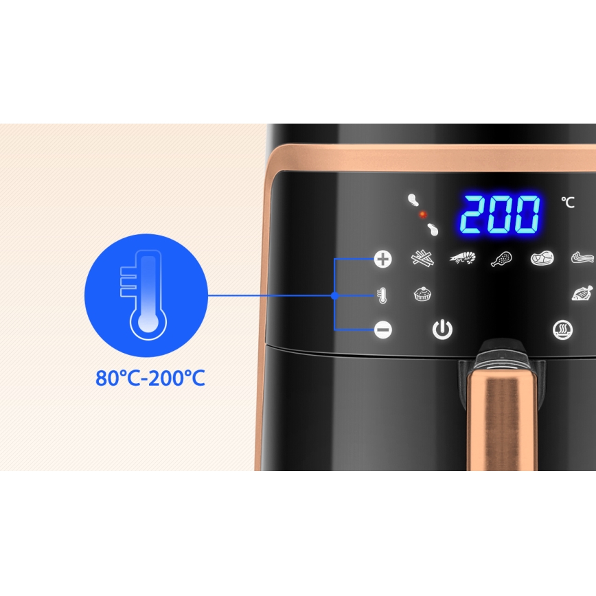 Aigostar - Fritadeira sem óleo 7l 1900W/230V