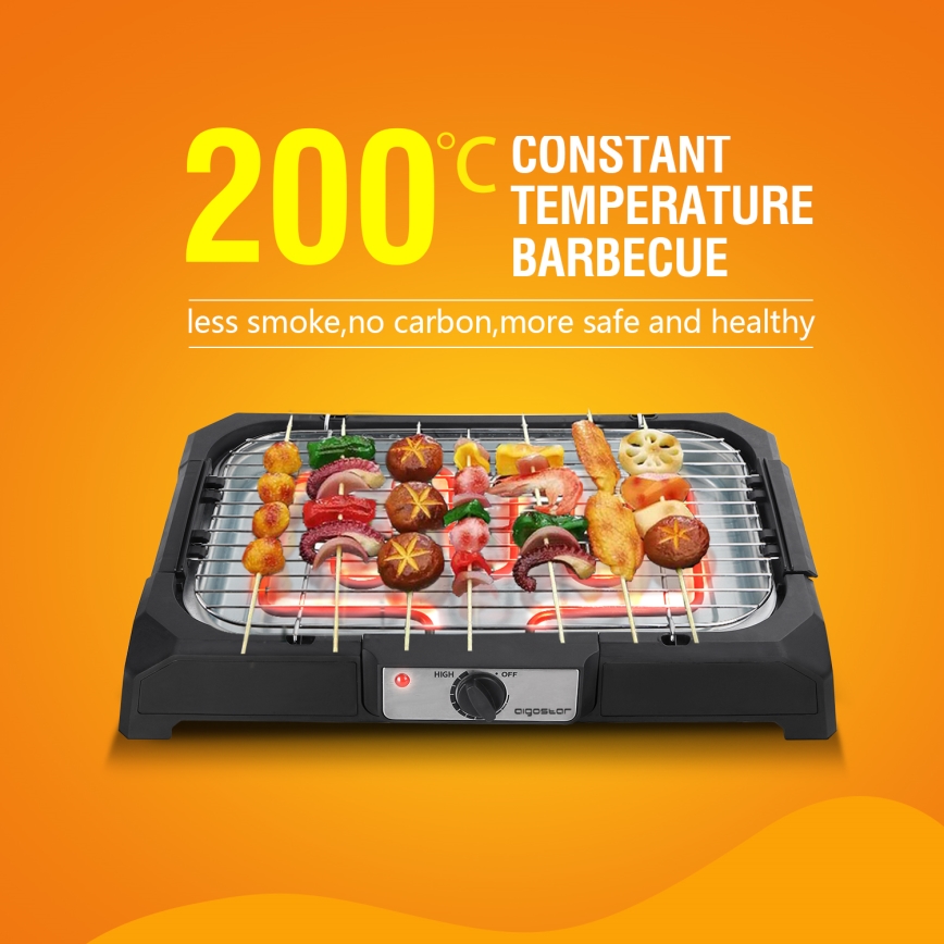 Aigostar - Grelhador elétrico de mesa 2000W/230V