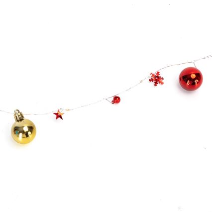 Aigostar - Guirlanda de luzes LED de Natal 20xLED/3xAA 2m branco quente