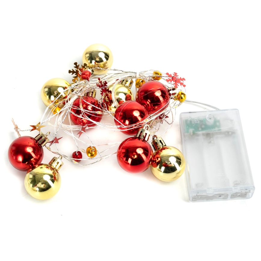 Aigostar - Guirlanda de luzes LED de Natal 20xLED/3xAA 2m branco quente