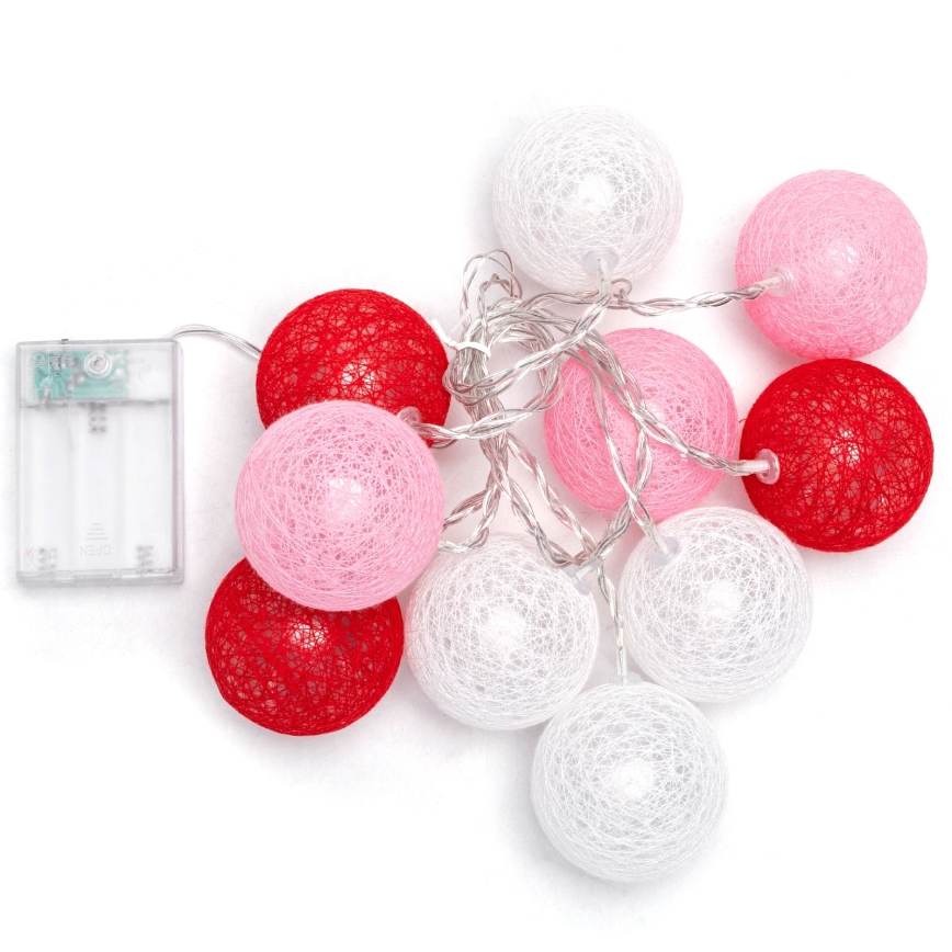 Aigostar - Guirlanda de Natal LED 10xLED/3xAA 2m branco quente