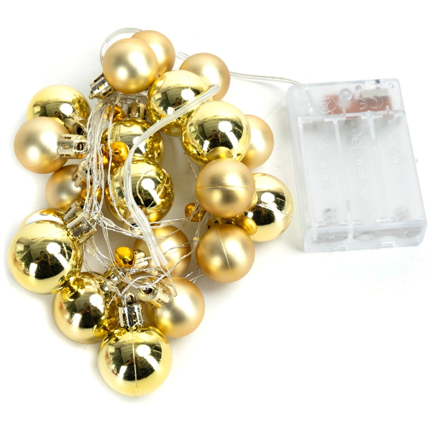 Aigostar - Guirlanda de Natal LED 20xLED/3xAA 2 m branco quente