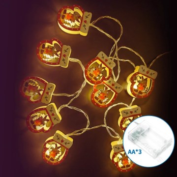 Aigostar - Guirlanda de Natal LED 20xLED/3xAA, 3m, branco quente, com luvas