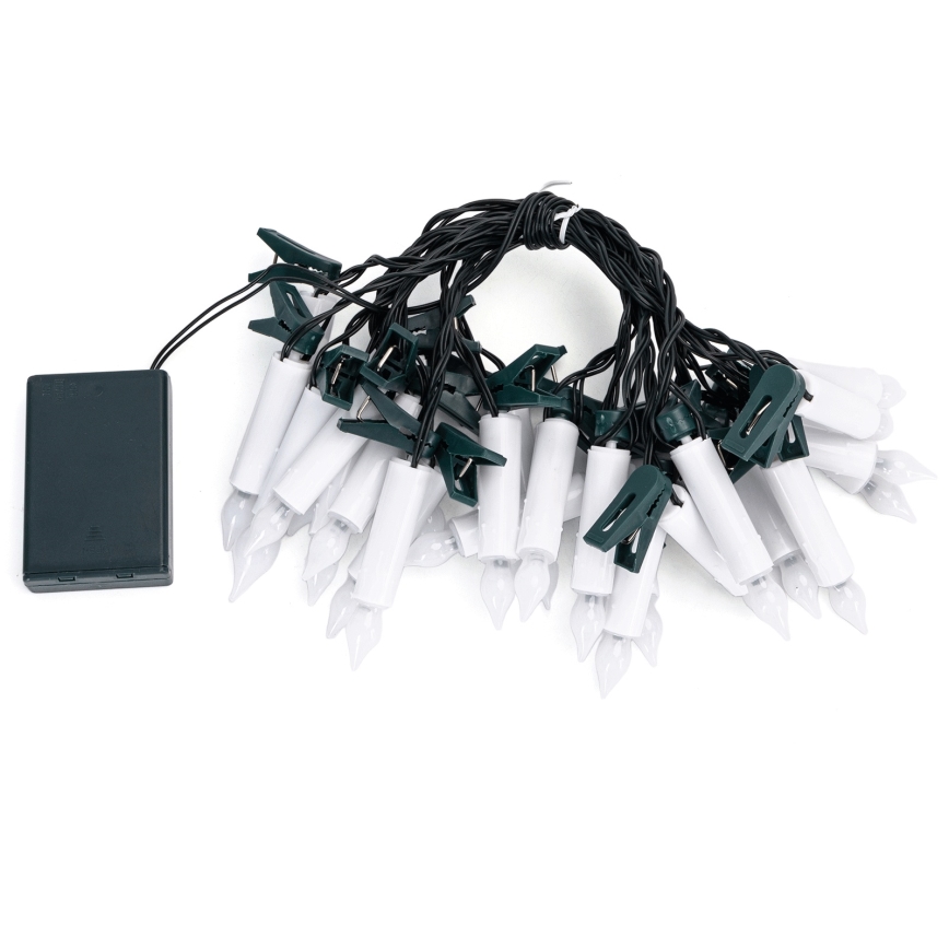 Aigostar - Cordão de luzes de Natal LED 25xLED/3xAA 5 m branco quente