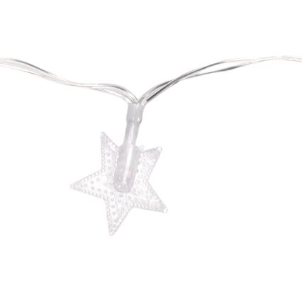 Aigostar - Guirlanda de Natal LED para exterior, 100 LEDs, 8 funções, 3x pilhas AA, 10 m, IP44, branco frio