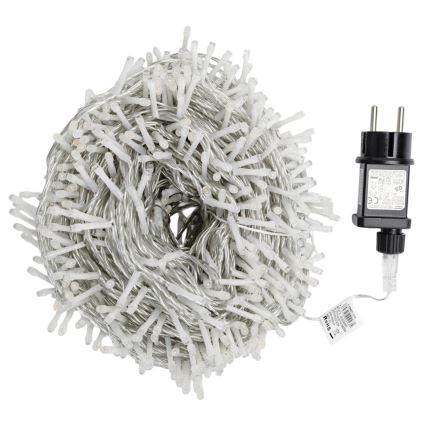 Aigostar - Guirlanda de Natal LED para exterior, 1000 LEDs / 8 funções, 50 m, IP44, branco quente