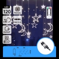 Aigostar - Guirlanda de Natal LED para exterior 120xLED/6W/230V/8 funções 3x0,6m IP44 branco frio + comando remoto