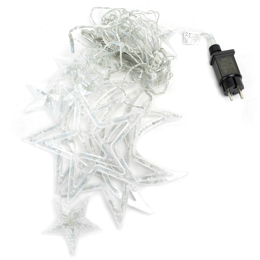 Aigostar - Guirlanda de Natal LED para exterior 120xLED/6W/230V/8 funções 3x0,6m IP44 branco frio + comando remoto