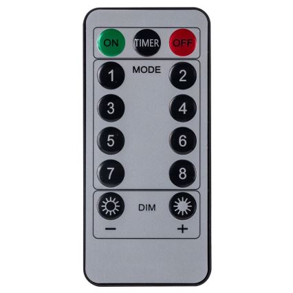 Aigostar - Guirlanda luminosa LED para exterior 120 LEDs/8 funções 3x0,6 m IP44 branco quente + controlo remoto