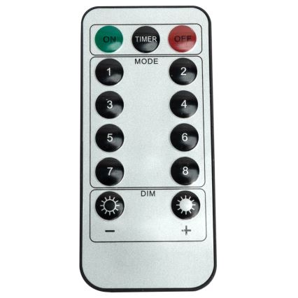 Aigostar - Cordão de luzes LED para exterior 120 LEDs/8 funções 3x0,7m IP44 branco frio + controlo remoto