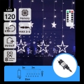 Aigostar - Guirlanda de Natal LED para exterior 120xLED/8 funções 3x0,6 m IP44 branco frio + controlo remoto