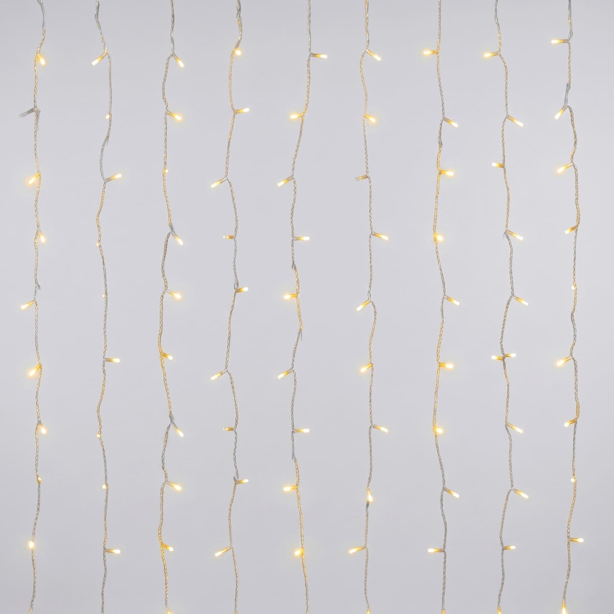 Aigostar - Guirlanda de Natal LED para exterior 192 LEDs/8 funções 4,5x1,2m IP44 branco quente