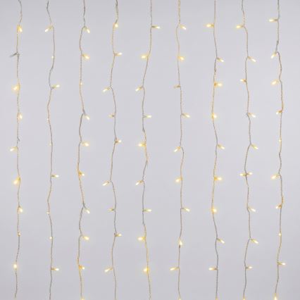 Aigostar - Guirlanda de Natal LED para exteriores 192xLED/8 funções 3xAA 4,5x1,2m IP44 branco quente