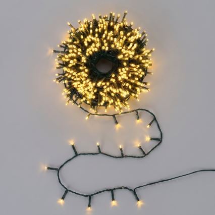 Aigostar - Guirlanda de Natal LED para exterior 2000xLED/8 funções 103m IP44 branco quente