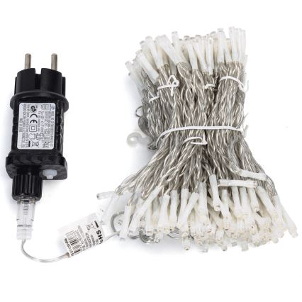 Aigostar - Cordão de luzes LED para exterior 234 LEDs/8 funções 1,2x1,8 m IP44 branco frio