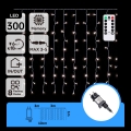 Aigostar - Guirlanda de Natal LED para exterior 300xLED/8 funções 3x1m IP44 branco frio + controlo remoto