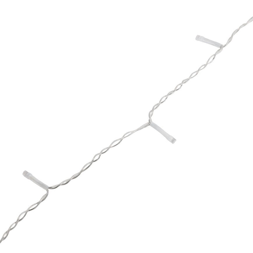 Aigostar - Cordão de luzes de Natal LED para exterior 300xLED/8 funções 3xAA 18x0,6 m IP44 branco quente