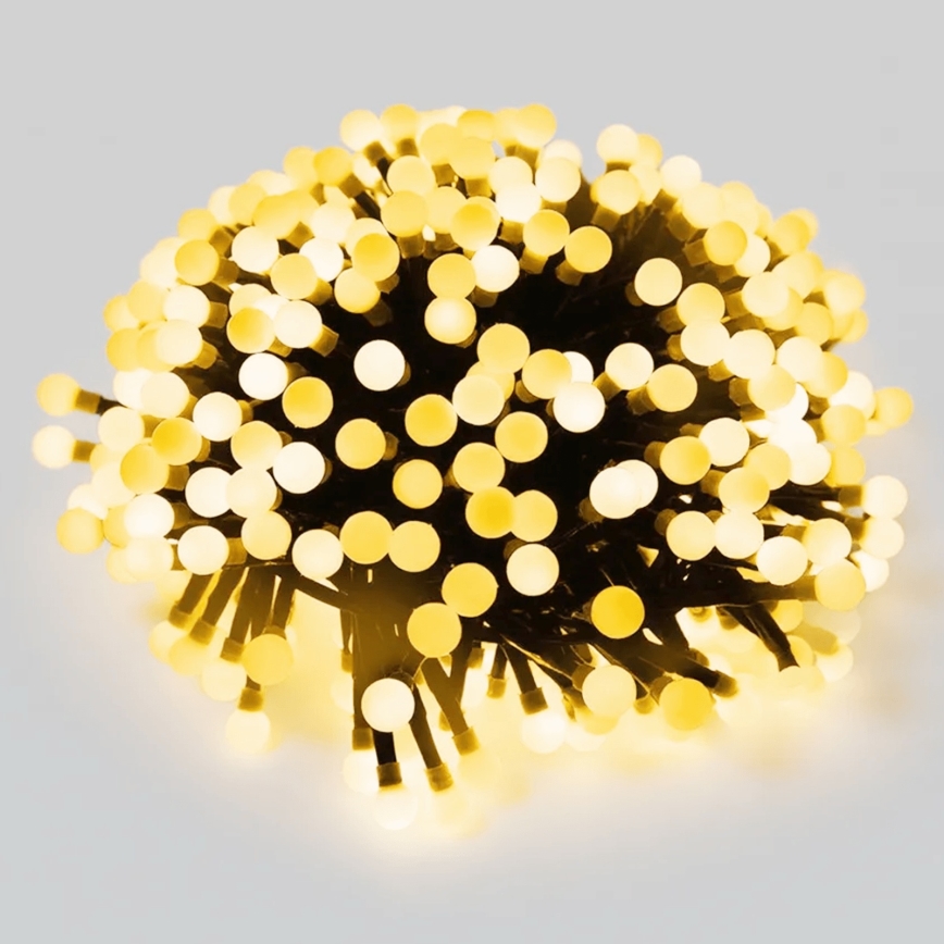 Aigostar - Guirlanda de Natal LED para exterior, 50 LEDs/8 funções, 8 m, IP44, branco quente