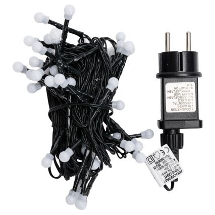 Aigostar - Guirlanda de Natal LED para exterior, 50 LEDs/8 funções, 8 m, IP44, branco quente