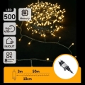 Aigostar - Guirlanda de Natal LED para exterior 500 LEDs, 8 modos, 50 m, IP44, branco quente