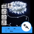 Aigostar - Guirlanda de Natal LED para exterior 50xLED/8 funções 8m IP44 branco frio