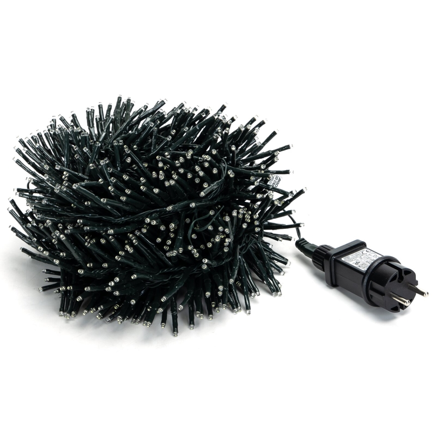 Aigostar - Guirlanda de Natal LED para exterior, 600 LEDs, 8 funções, 18 m, IP44, branco frio