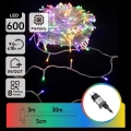 Aigostar - Guirlanda de Natal LED para exterior 600 LEDs/8 funções 30 m IP44 multicolorida