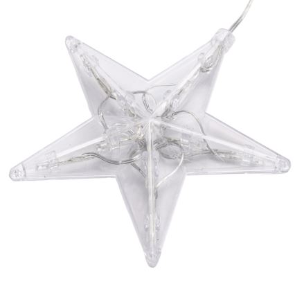 Aigostar - Cordão de luzes LED de Natal para exterior, 70 LEDs, 1,2 x 1 m, IP44, branco quente, estrelas