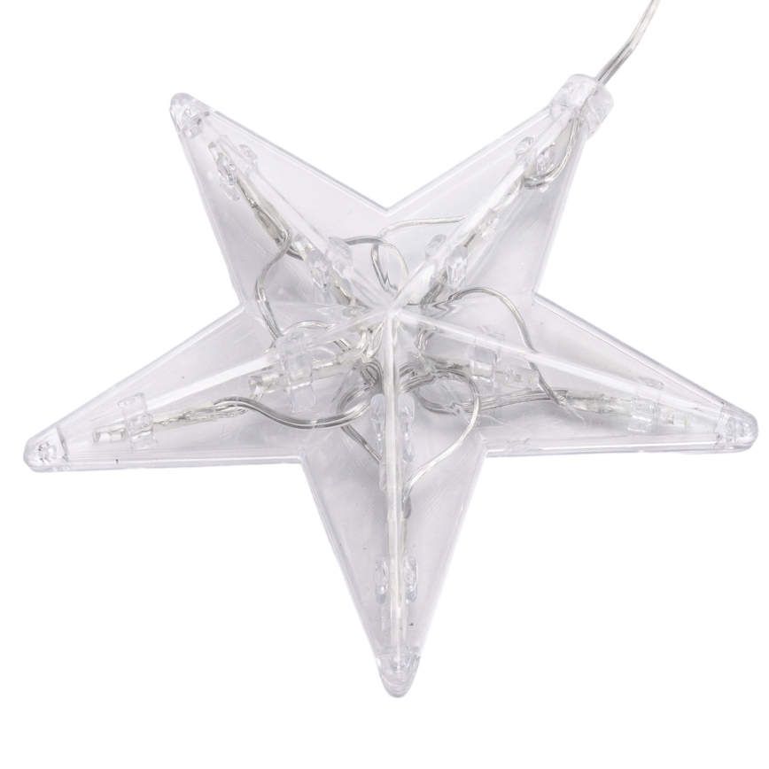 Aigostar - Cordão de Natal LED para exterior 70 LEDs 1,2 x 1 m IP44, branco frio, com estrelas