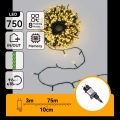 Aigostar - Guirlanda de Natal LED para exterior 750 LEDs/8 funções 78 m IP44 branco quente