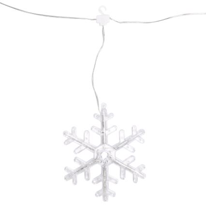 Aigostar - Guirlanda de Natal LED para exterior, 84 LEDs / 8 funções, 1,2 x 1 m, IP44, branco frio, flocos de neve